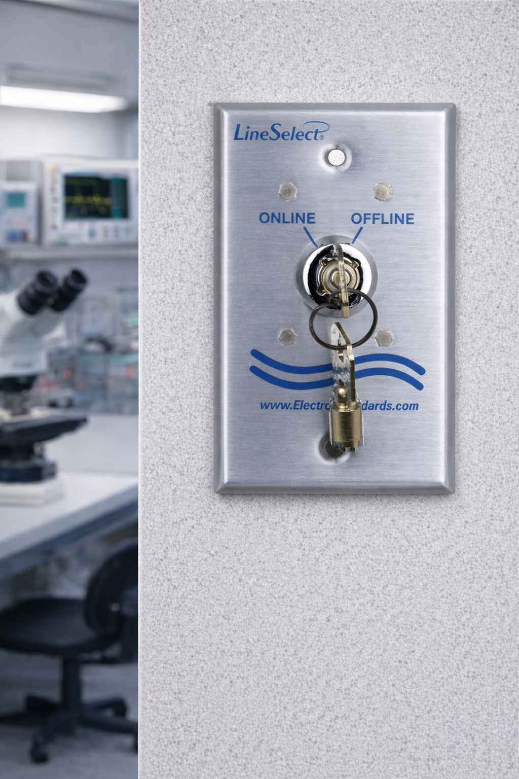 Typical Application for Model 7179 Online/Offline Cat5e Switch in a laboratory